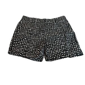 LOFT black and white linen blend shorts